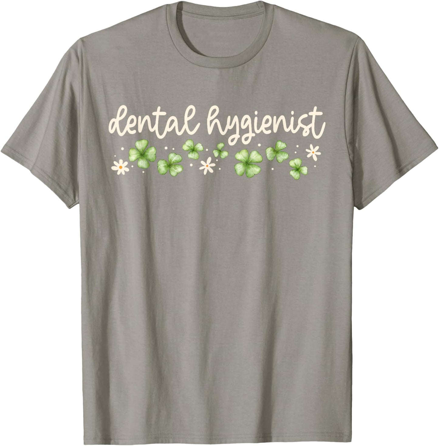 Dental Hygienist St Patricks Day RDH Dentist Lucky Clovers T-Shirt - T-Shirt | Sand