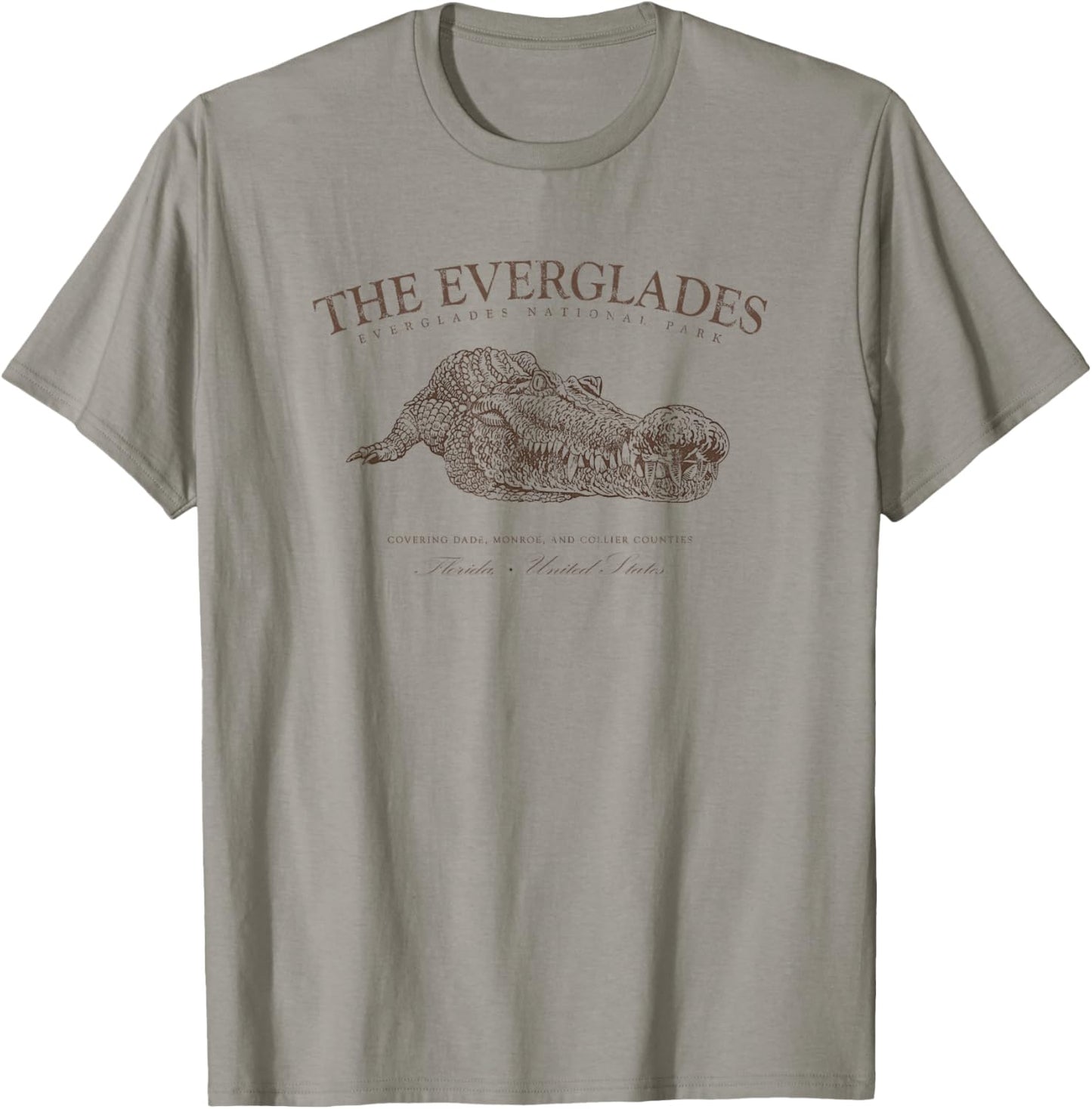 The Everglades National Park Florida Alligator River T-Shirt - T-Shirt | Sand