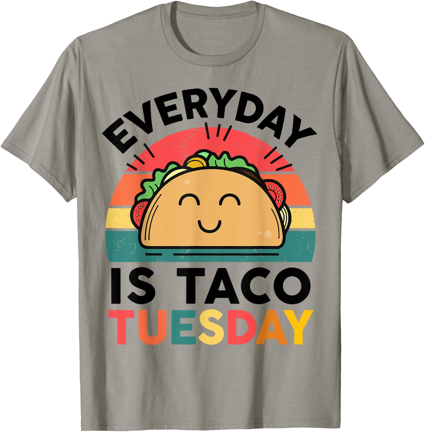 Funny Everyday Is Taco-Tuesday Toddler Boy Kids Cute Retro T-Shirt - T-Shirt | Sand
