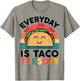 Funny Everyday Is Taco-Tuesday Toddler Boy Kids Cute Retro T-Shirt - T-Shirt | Sand
