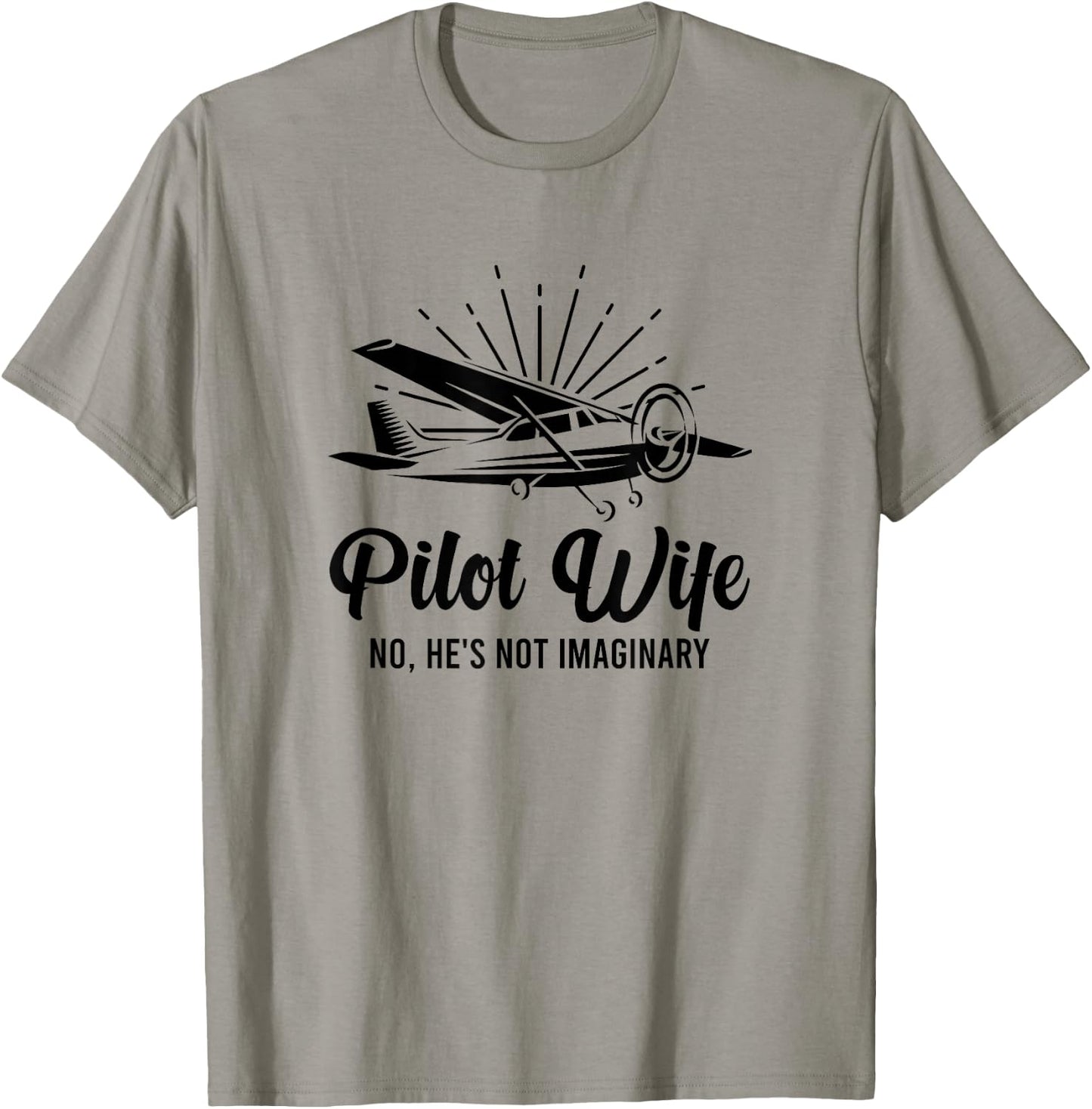 Proud Pilot Wife Of A Pilot Wife Airplane Pilot Wife T-Shirt - T-Shirt | Sand