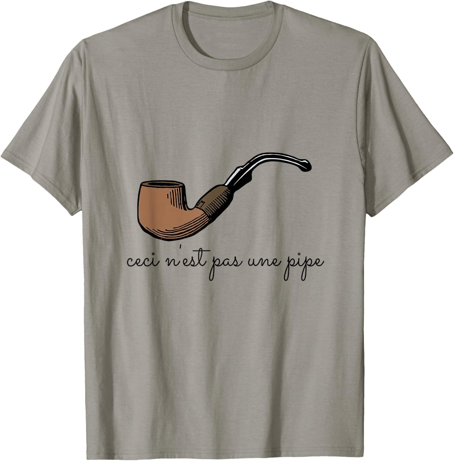 Ceci N'est Pas Une Pipe Cute Art This is Not a Pipe T-Shirt - T-Shirt | Sand