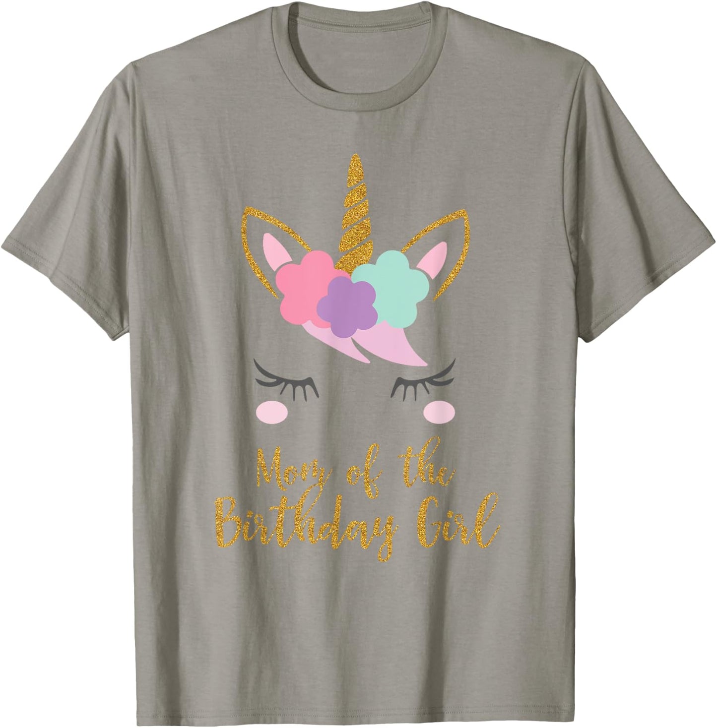 Cute Unicorn Mom Shirt, Mom of the Birthday Girl T-Shirt - T-Shirt | Sand