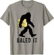Bigfoot Farmer With Hay Bale Funny Sasquatch Farming T-Shirt - T-Shirt | Sand