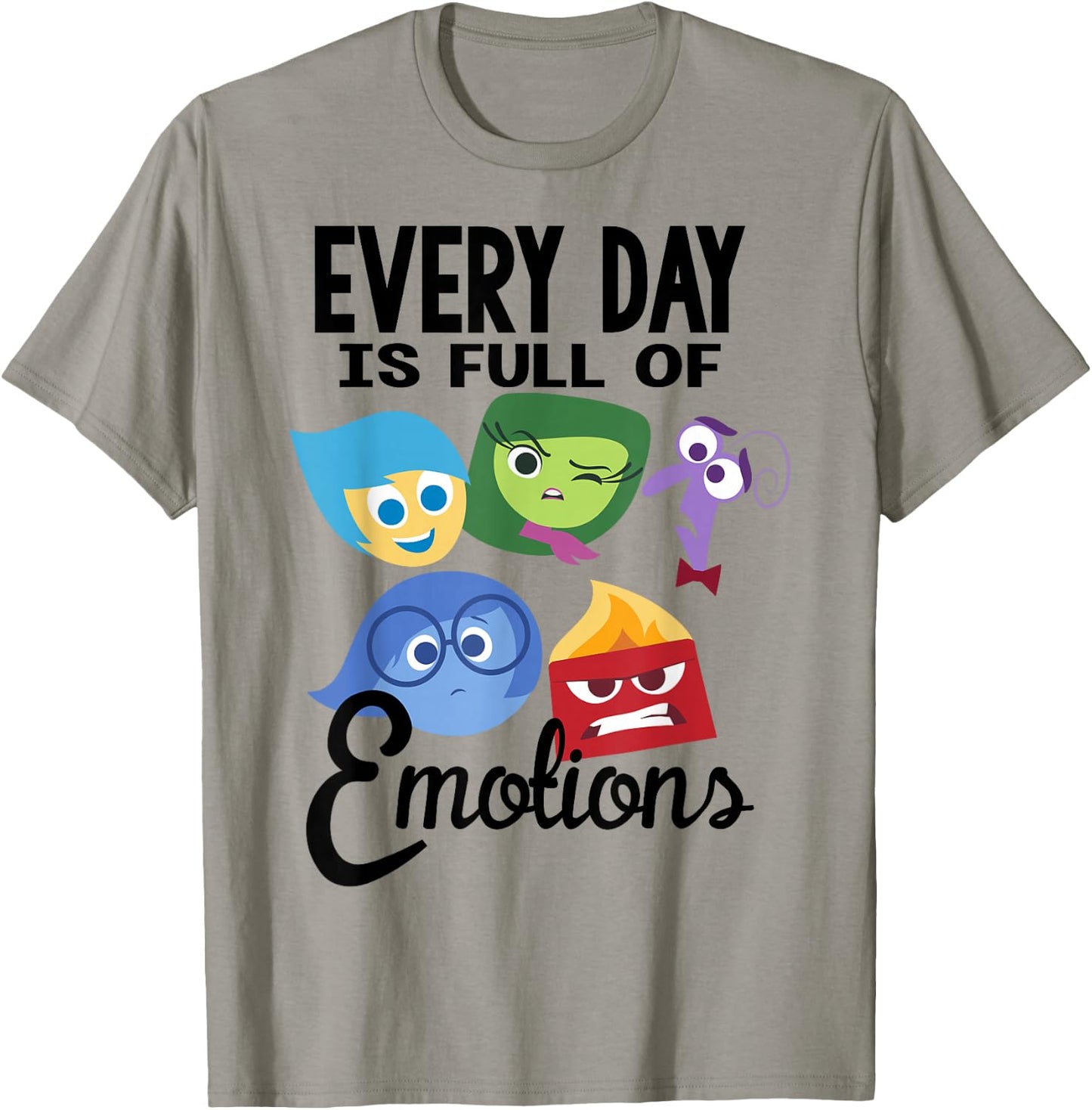 Disney Pixar Inside Out Every Day is Full of Emotions Group T-Shirt - T-Shirt | Sand
