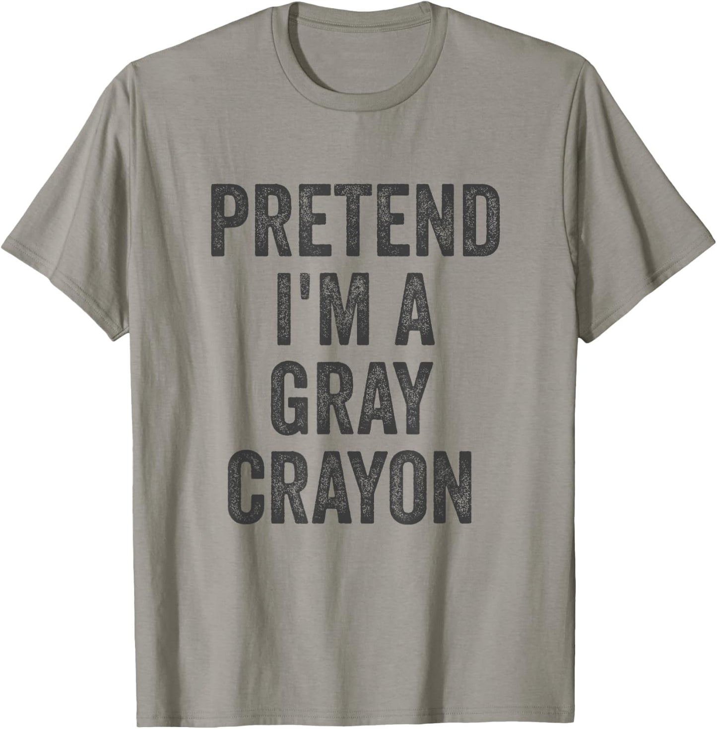 Lazy Halloween Costume Shirt Gift Pretend I'm A Gray Crayon T-Shirt - T-Shirt | Sand