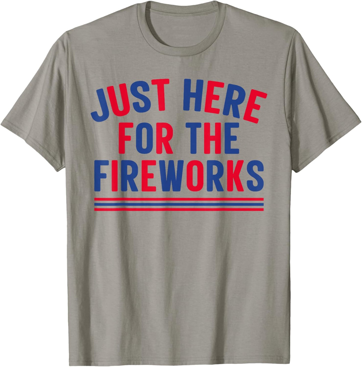 Just Here for The Fireworks Men Funny 4th of July Couple T-Shirt - T-Shirt | Sand