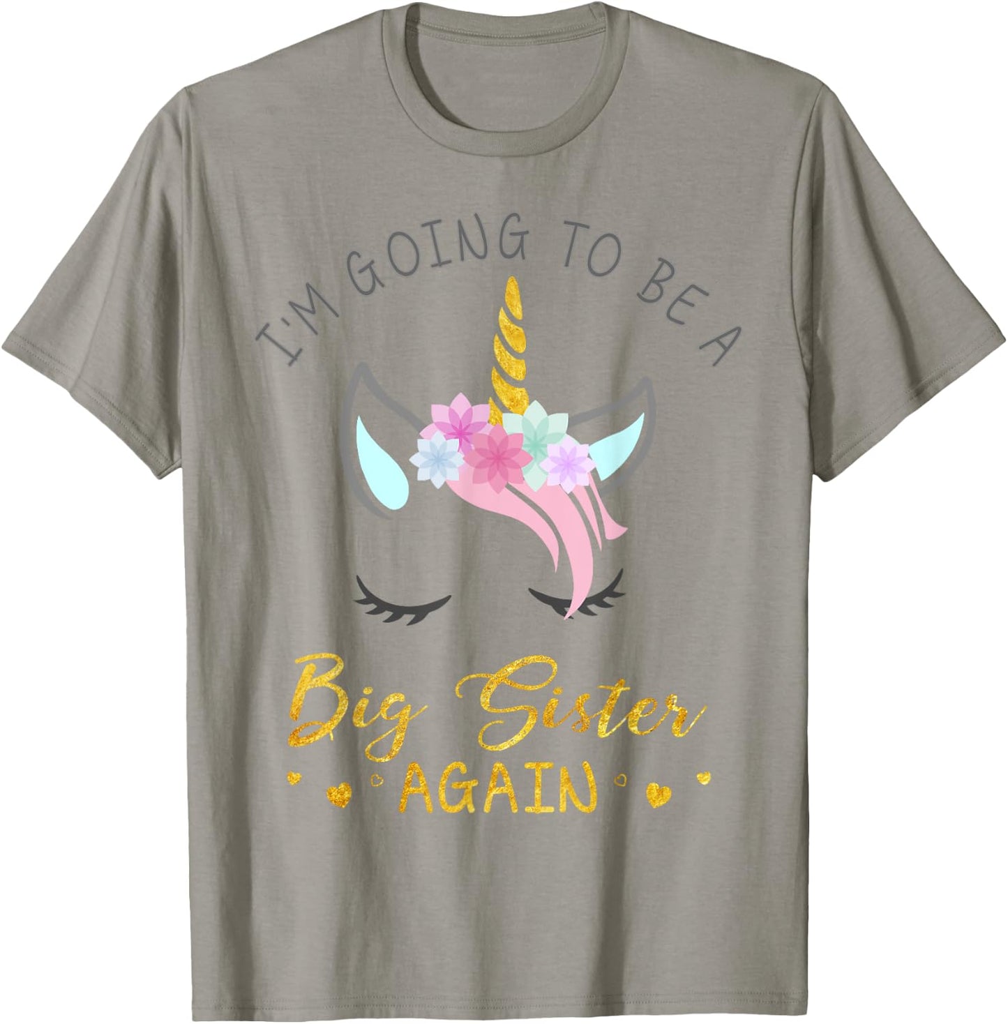 I'm Going To Be A Big Sister Again Unicorn for Girls T-Shirt - T-Shirt | Sand