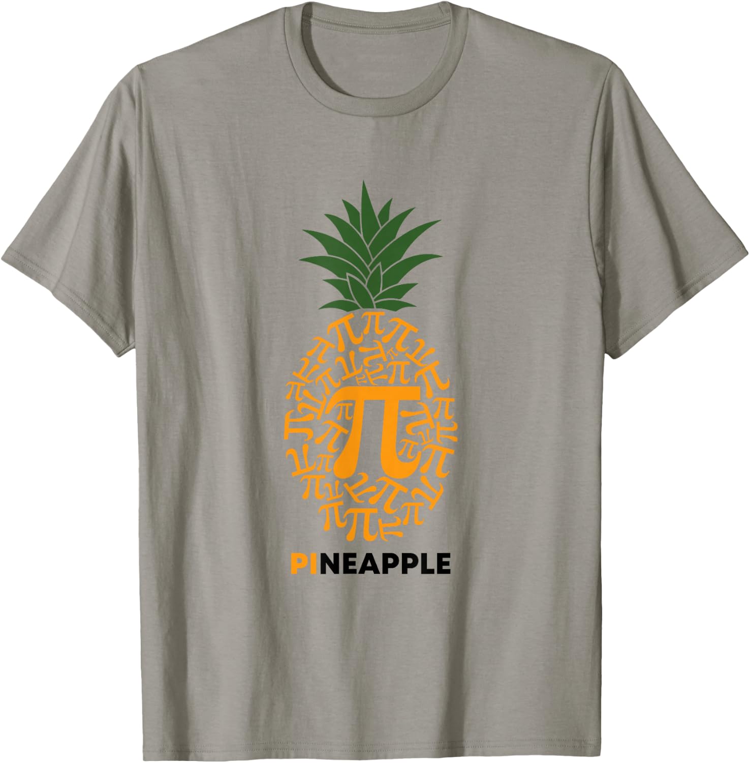 Pi Day Pineapple Funny Math Teacher 3.14 Symbol Dad Joke Pun T-Shirt - T-Shirt | Sand
