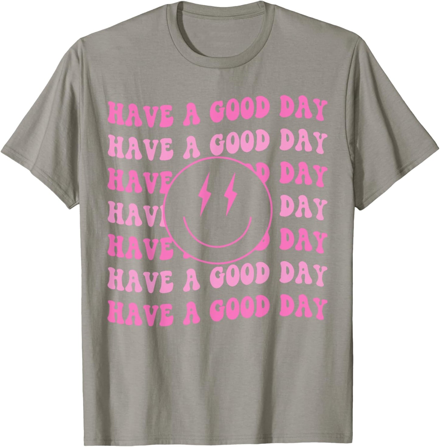 Have A Good Day Pink Smile Face Preppy Aesthetic Trendy T-Shirt - T-Shirt | Sand
