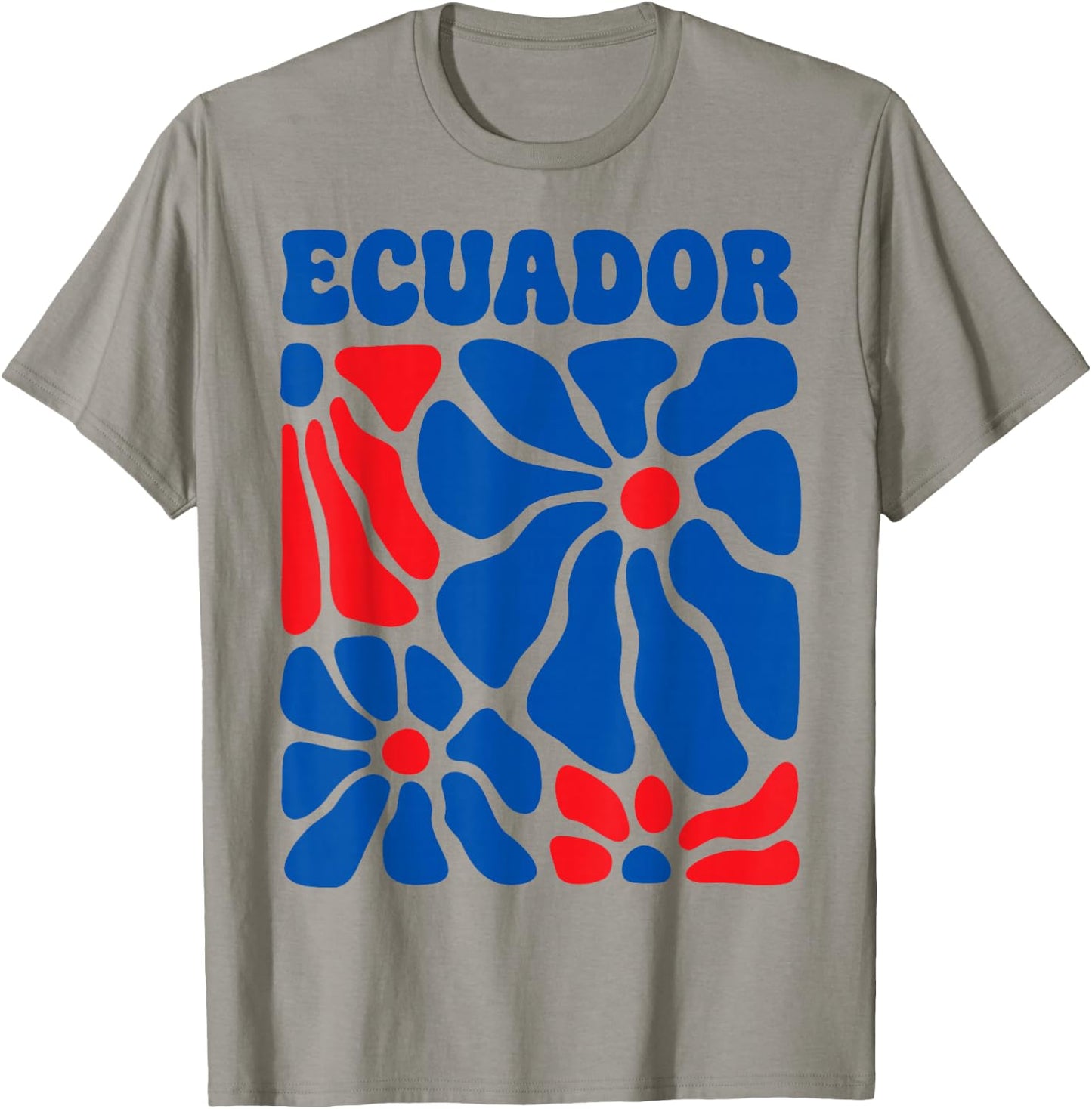 Ecuador Flag Floral Boho Flowers Retro Ecuadorian Girl T-Shirt - T-Shirt | Sand