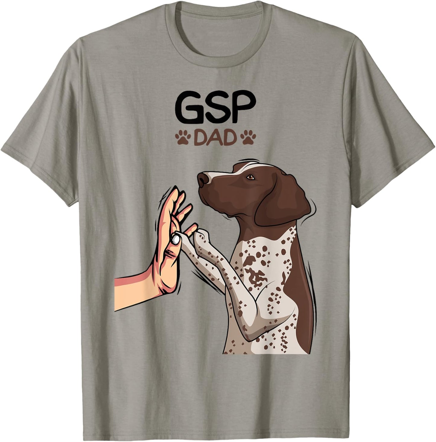 German Shorthaired Pointer GSP Dog Dad T-Shirt - T-Shirt | Sand