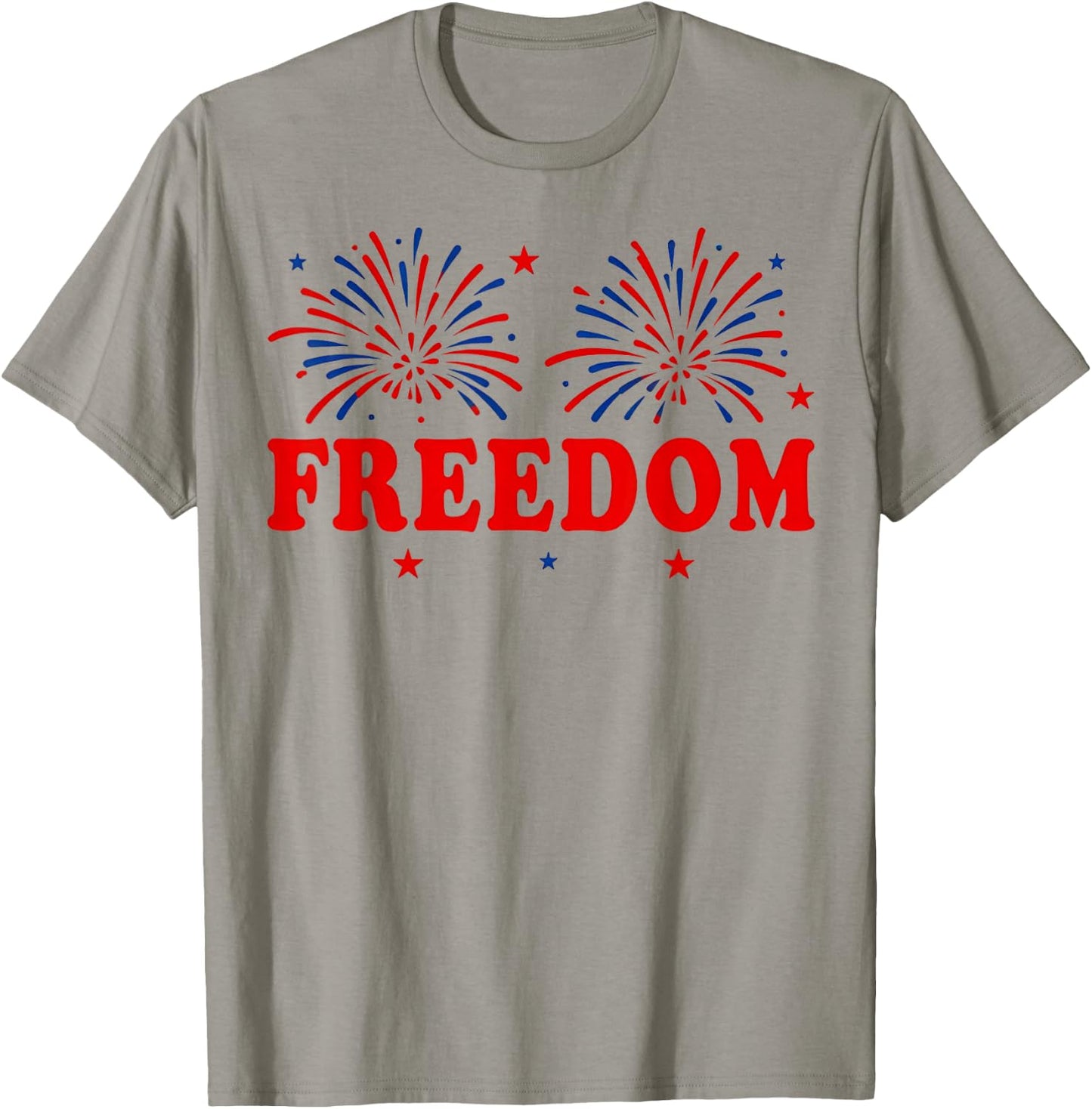 Fireworks 4th of July Couple I Love The Taste of Freedom T-Shirt - T-Shirt | Sand