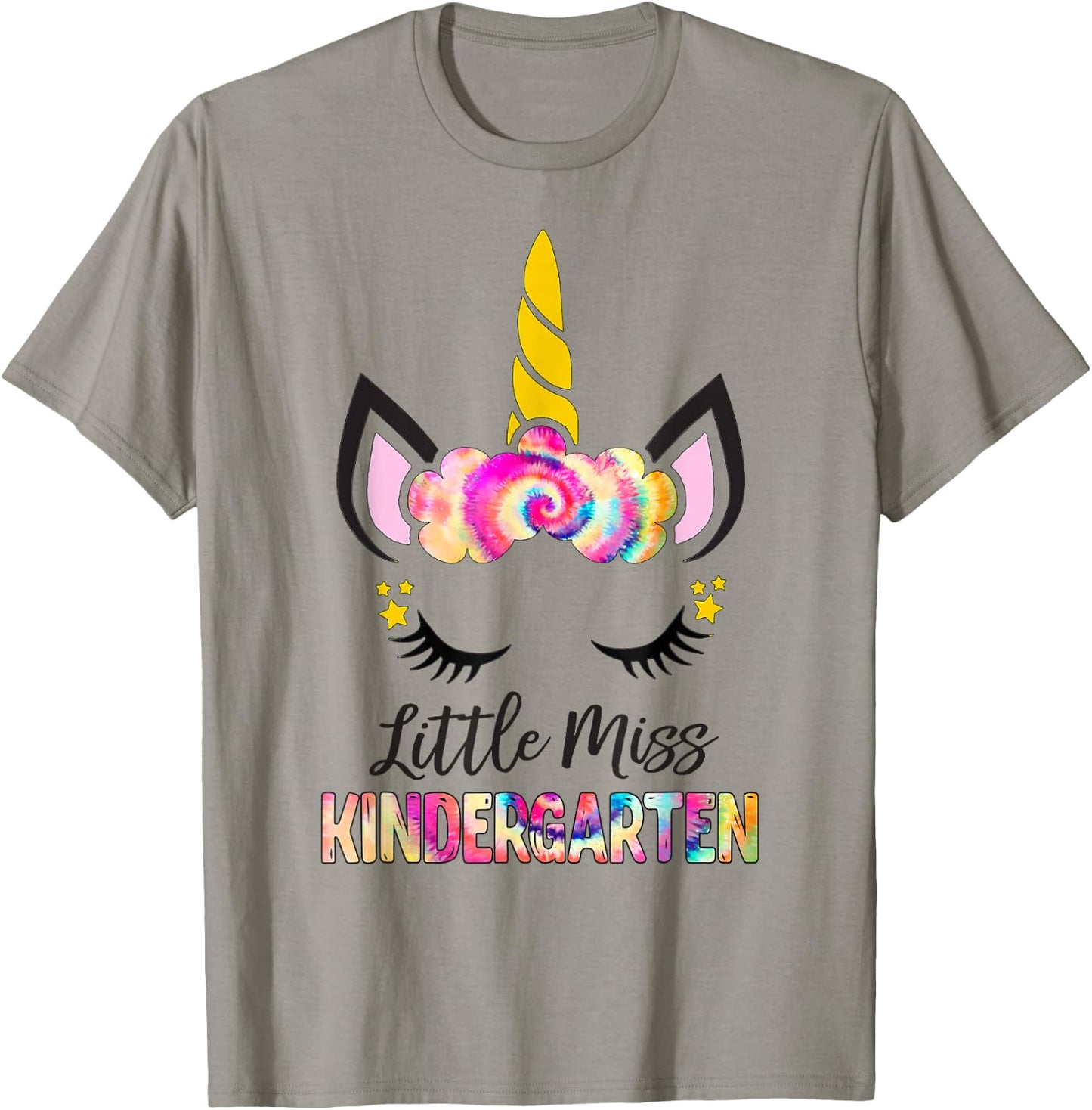 Little Miss Kindergarten Girl Magic Unicorn Shirt Preschool T-Shirt - T-Shirt | Sand