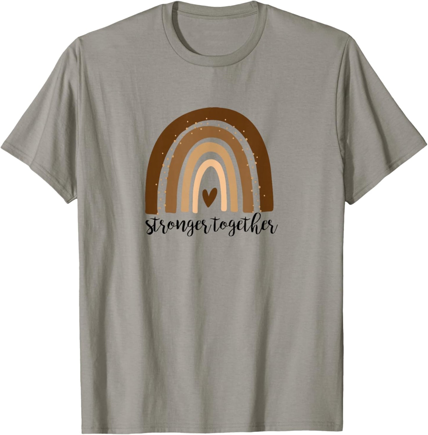 Stronger Together Rainbow T-Shirt - T-Shirt | Sand