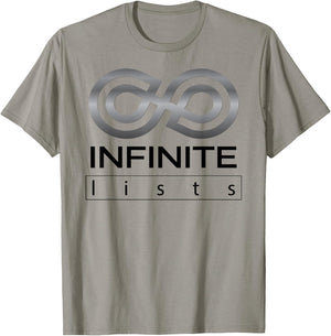 Funny Infinite Lists Men Woman Kids 5 colors T-Shirt - T-Shirt | Sand