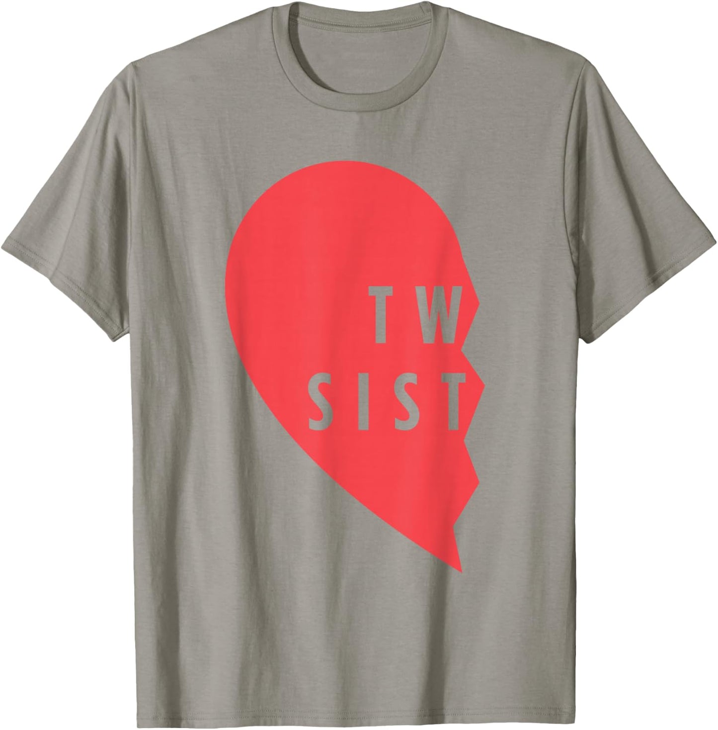 Twins Gift - Twin Sisters Heart Matching Shirt Set - #1 of 2 T-Shirt - T-Shirt | Sand