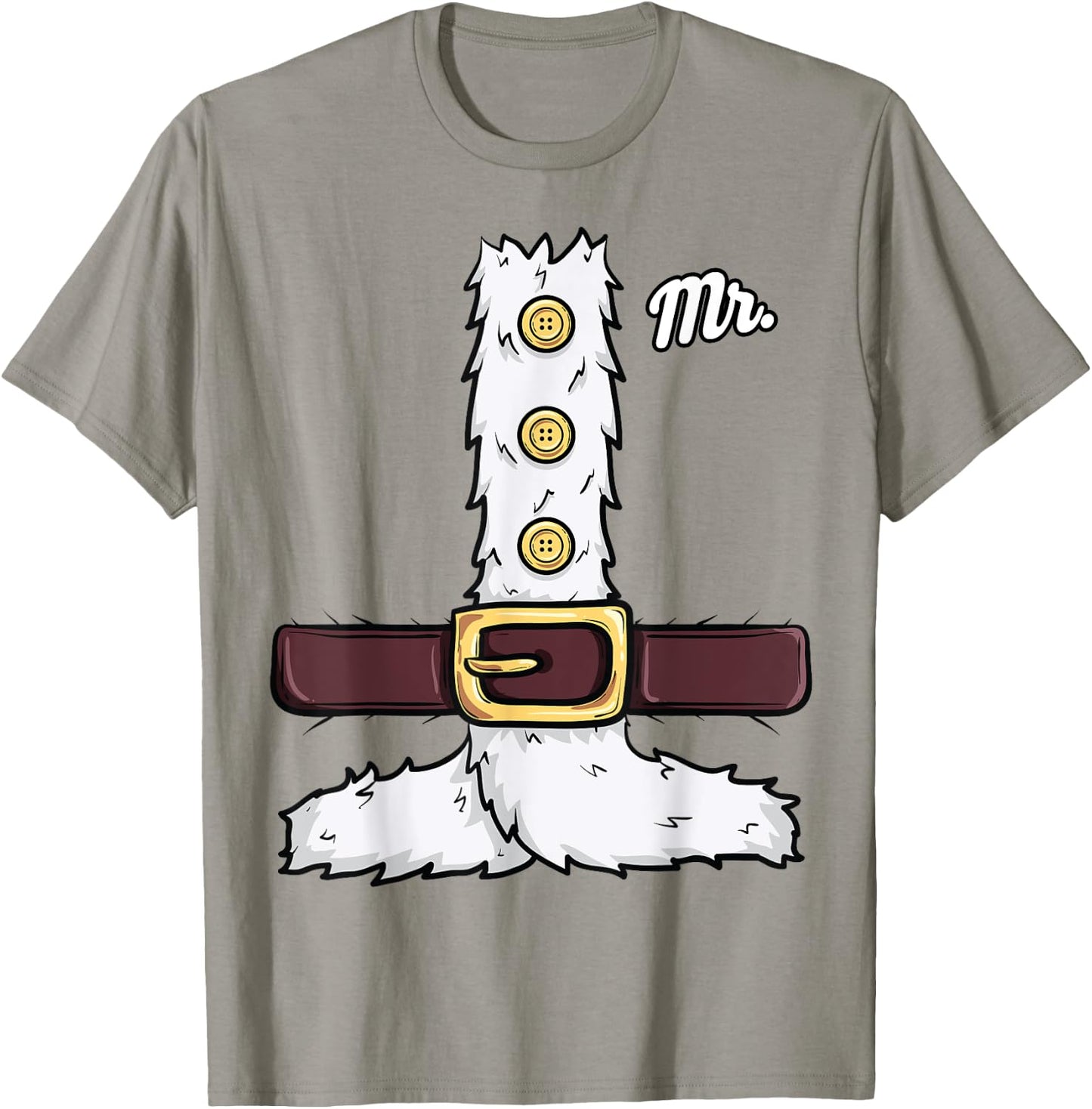 Funny Santa Claus Matching Couples His and Her Mr Mrs T-Shirt - T-Shirt | Sand