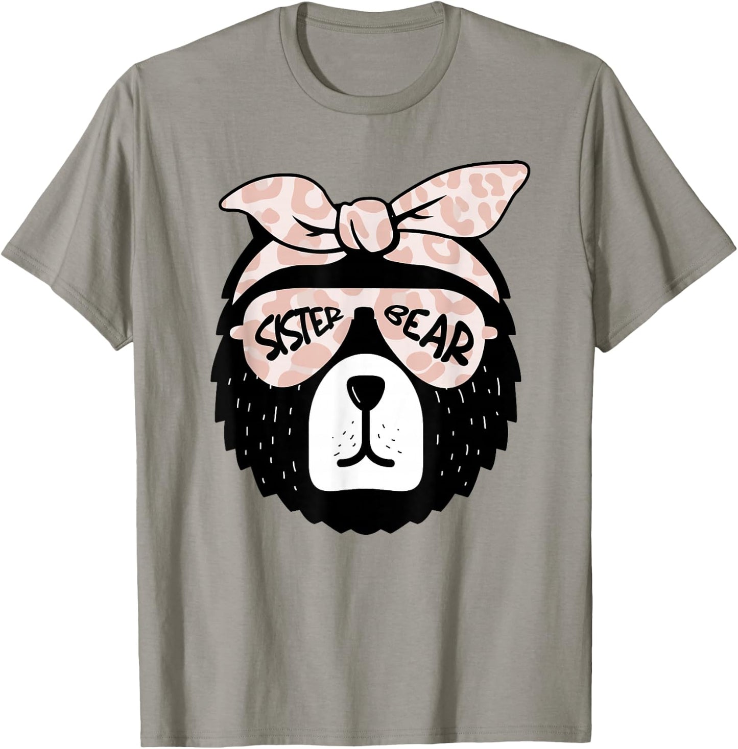 Sister Bear Face Sunglasses Mother Mom Mommy Mother's Day T-Shirt - T-Shirt | Sand