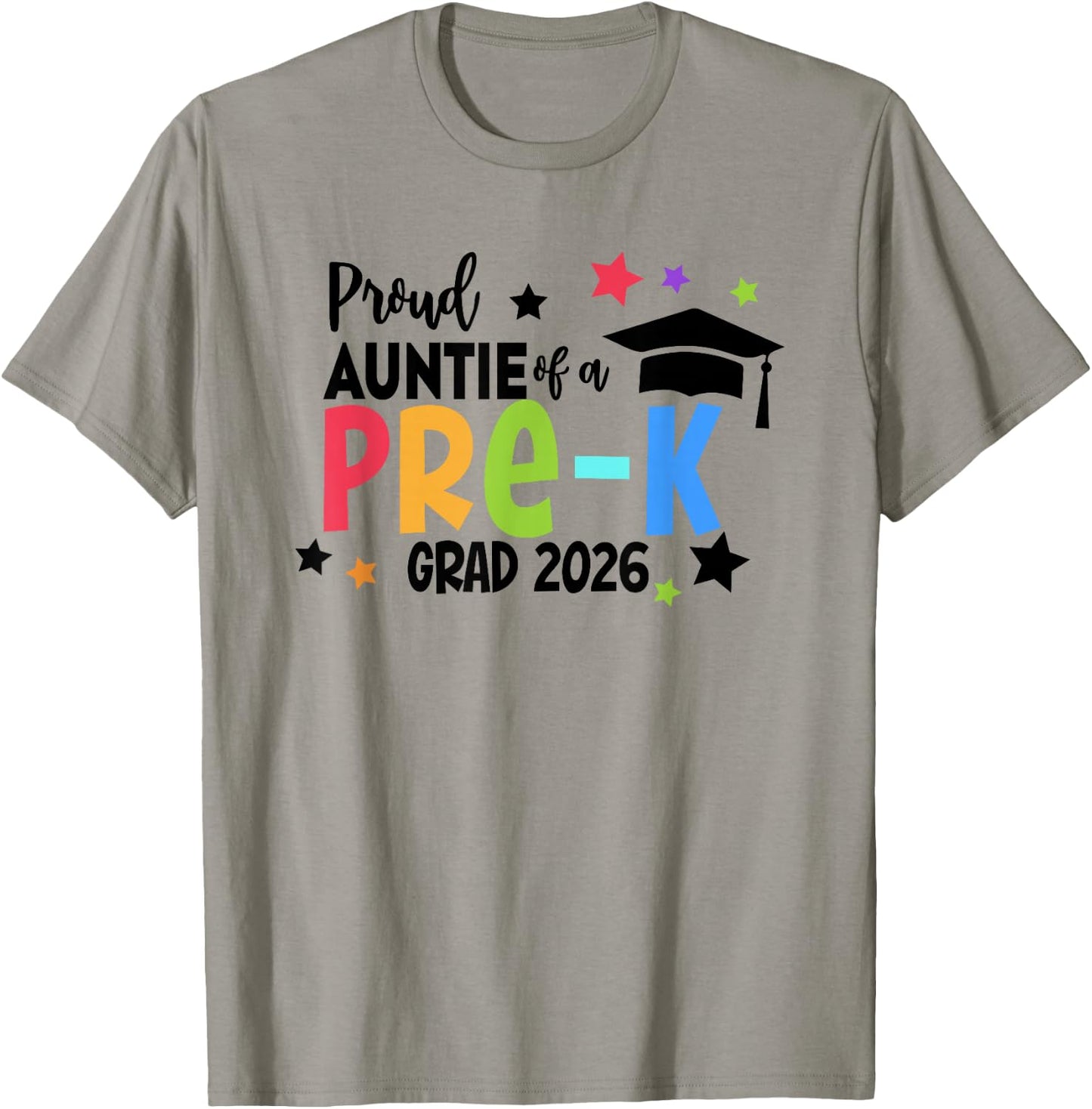 Proud Auntie of A Pre-K 2026 Graduate Class of 2026 Grad T-Shirt - T-Shirt | Sand