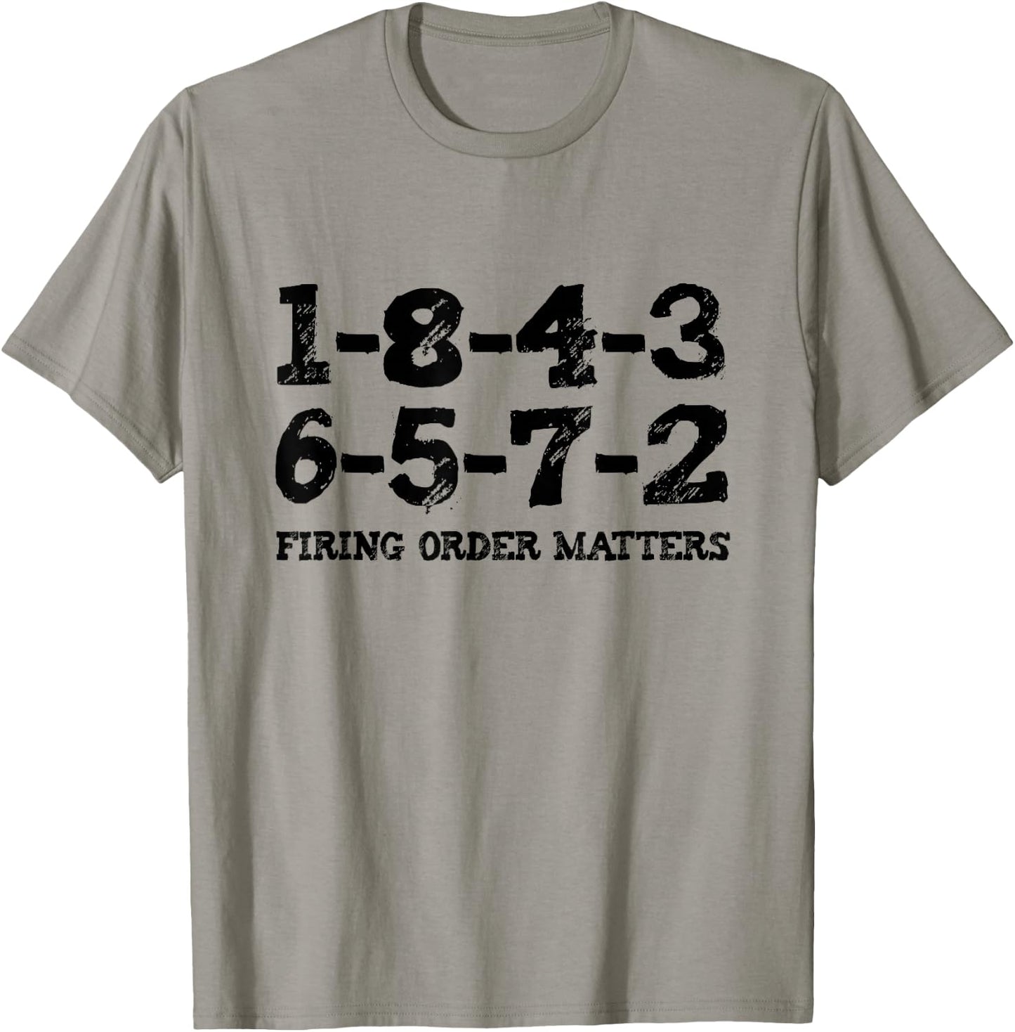 1-8-4-3-6-5-7-2 Firing Order Matters 18436572 V8 Big Block T-Shirt - T-Shirt | Sand