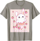 Kawaii Aesthetic Strawberry Ice Cream Bunny Vaporwave T-Shirt - T-Shirt | Sand