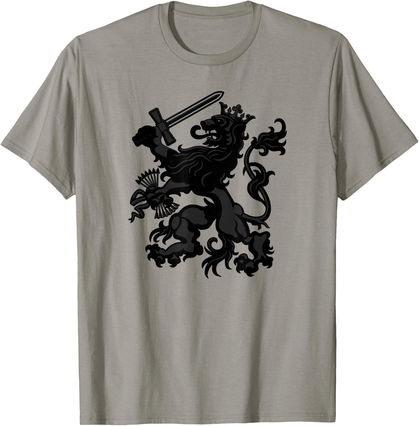 Netherlands Flag Dutch Pride Holland Roots Lion Coat of Arms T-Shirt - T-Shirt | Sand