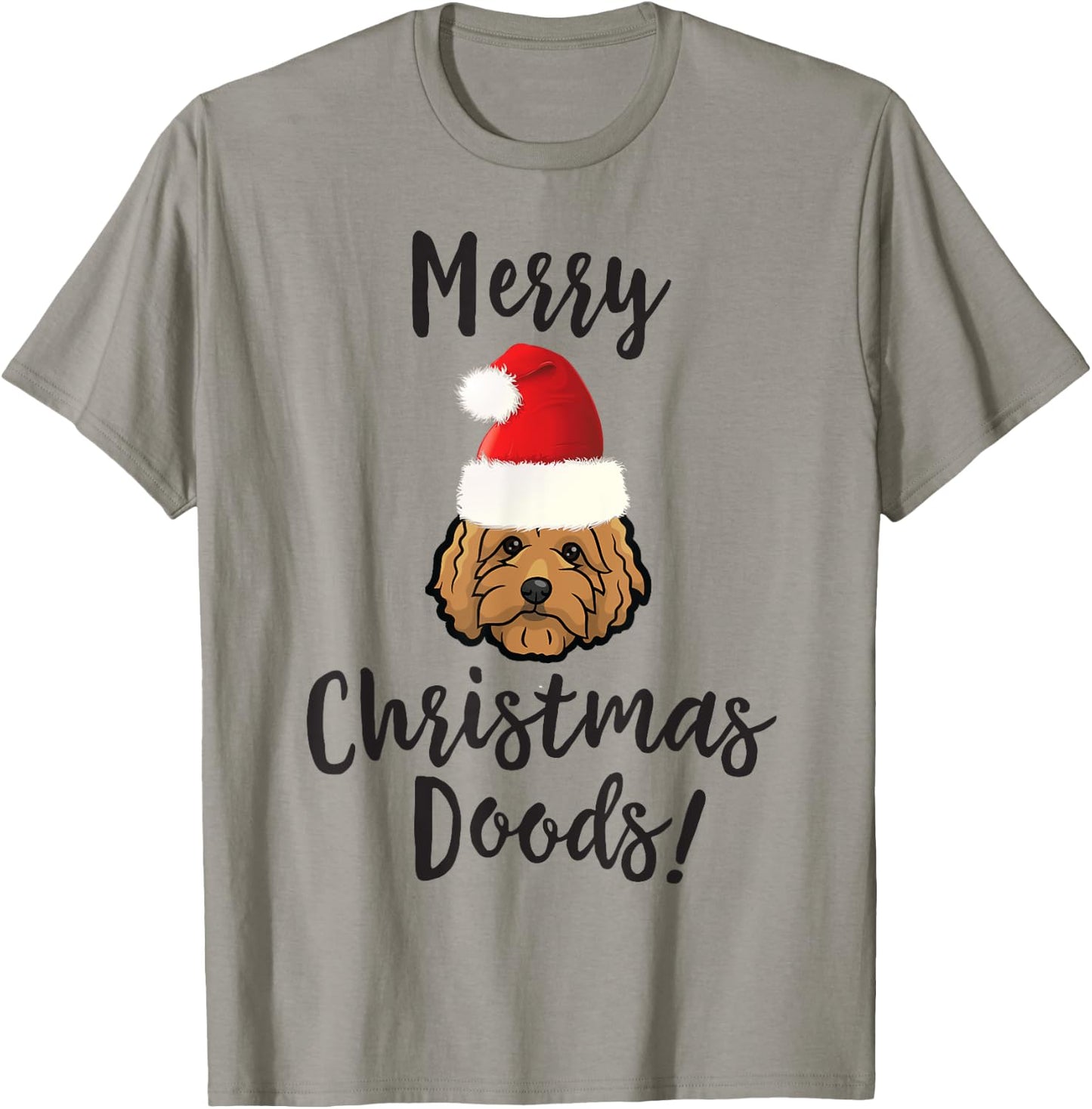 Merry Christmas Doods! - Funny Goldendoodle Xmas T-Shirt - T-Shirt | Sand
