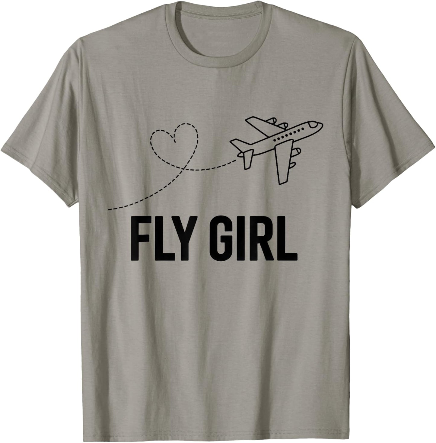 Plane Airplane Flying Aircraft Aviation Fly Girl T-Shirt - T-Shirt | Sand