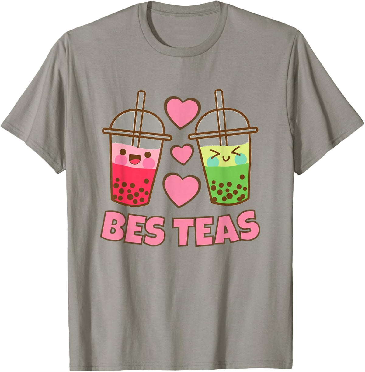 BES Teas Besties Cute Kawaii Bubble Tea Boba Best Friend T-Shirt - T-Shirt | Sand