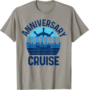 50th Wedding Anniversary Cruise 50 Years Couples Vacation T-Shirt - T-Shirt | Sand