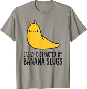 Easily Distracted By Banana Slugs T-Shirt - T-Shirt | Sand