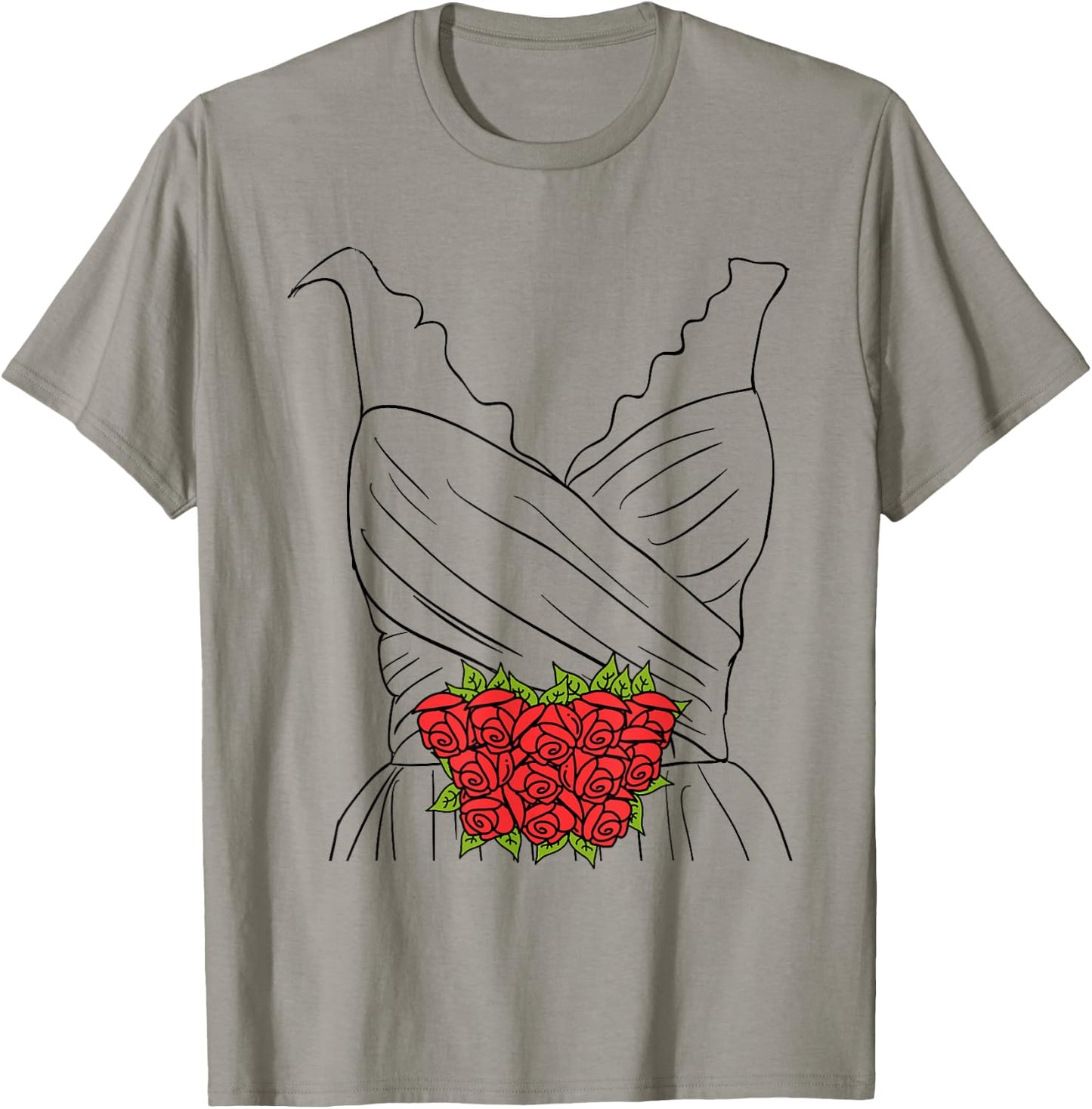 Wedding Dress Shirt, Simple Marriage Bridal Shower Costume T-Shirt - T-Shirt | Sand