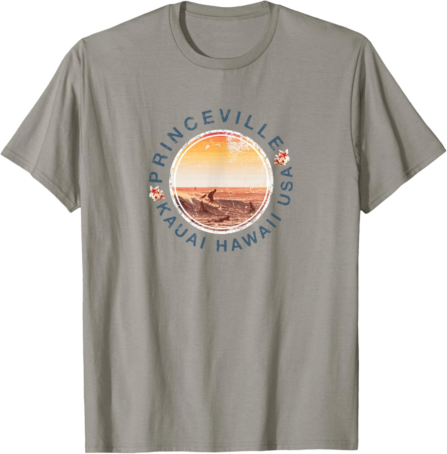 Kauai Hawaii Princeville Surfing Retro T-Shirt - T-Shirt | Sand