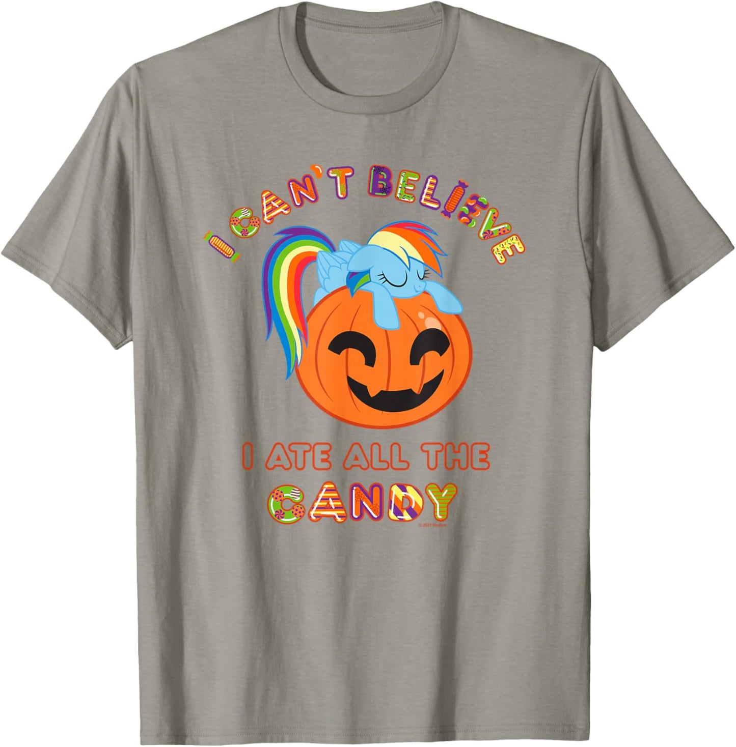 My Little Pony Halloween Rainbow Dash Ate All The Candy T-Shirt - T-Shirt | Sand