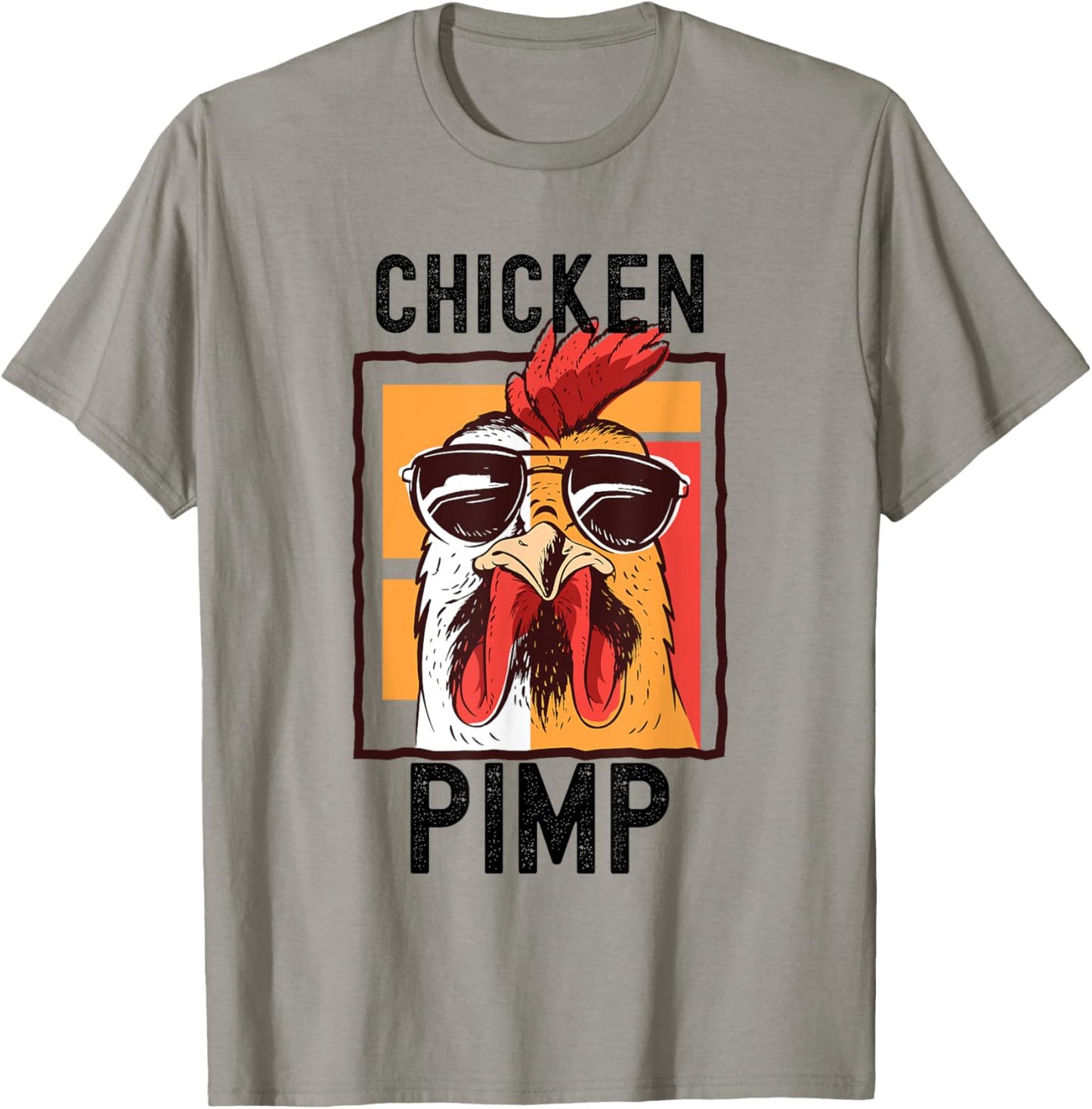 Chicken Pimp, Retro Vintage Farm Chicken Lover Gift T-Shirt - T-Shirt | Sand