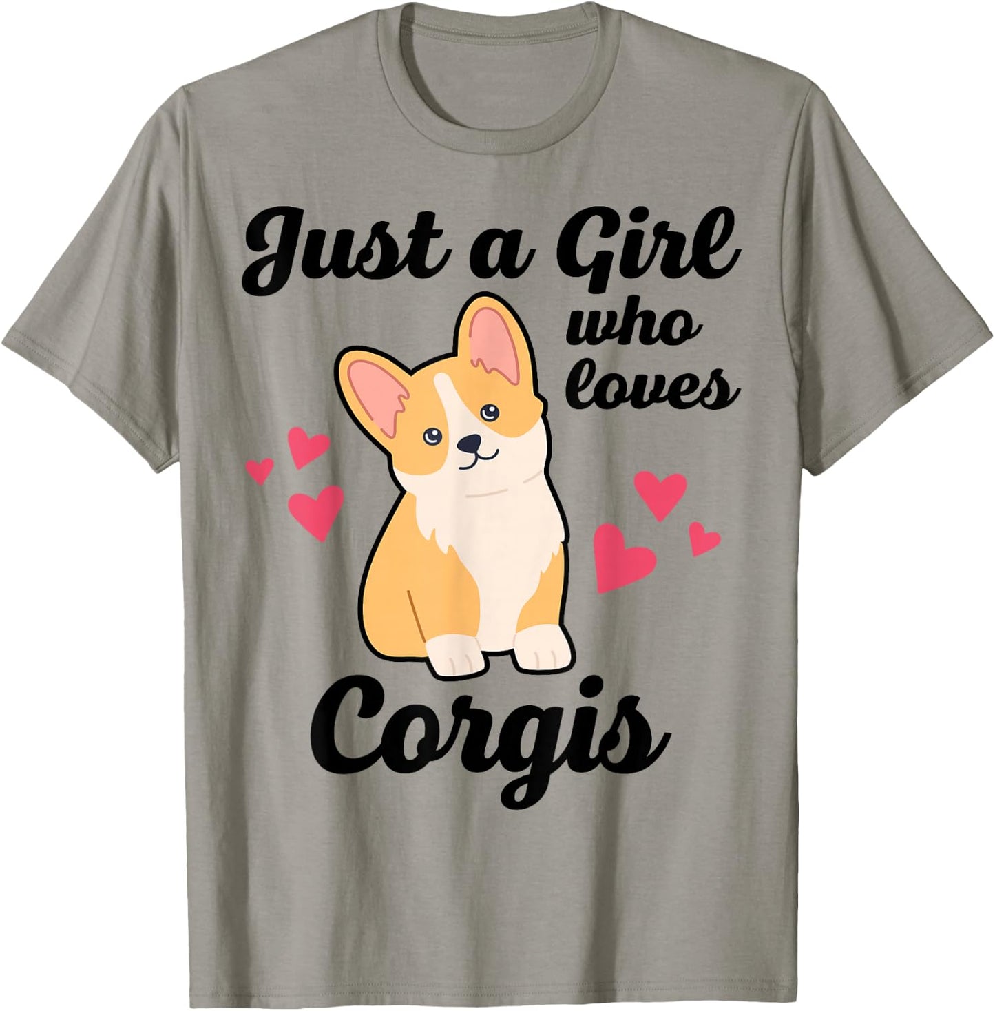 Girl Who Loves Corgi T-Shirt - T-Shirt | Sand