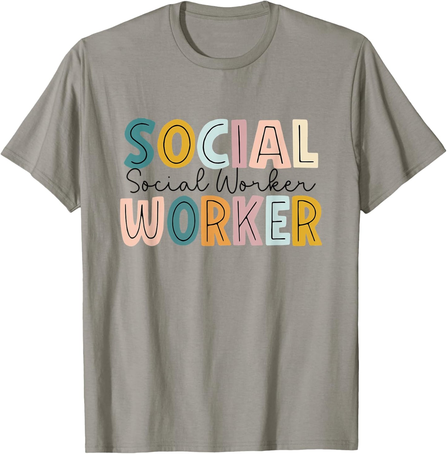 Social Worker Shirt Men Gift SW Appreciation Month T-Shirt - T-Shirt | Sand