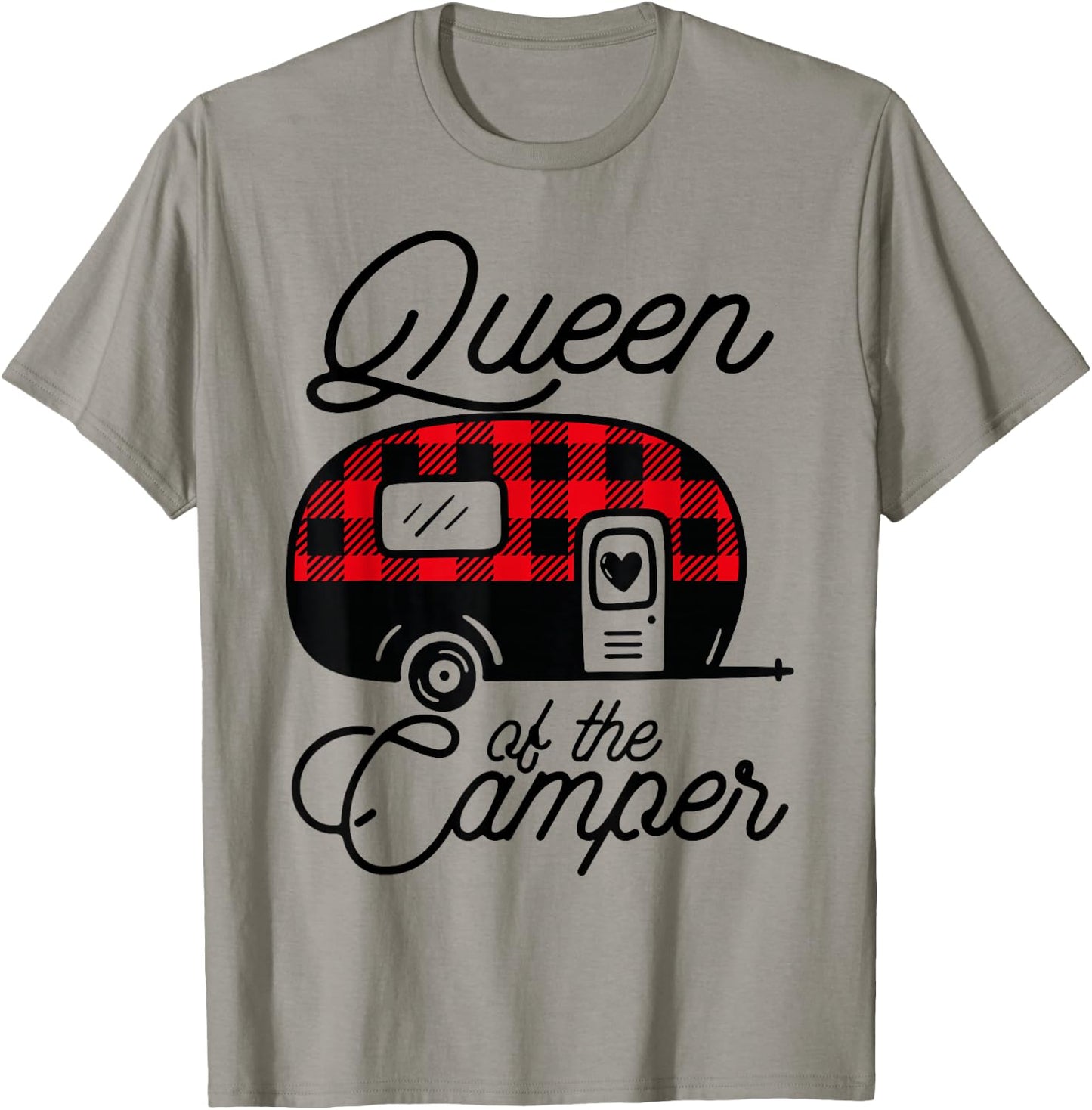 Queen of the Camper Buffalo Women Camper Camping Traveler T-Shirt - T-Shirt | Sand