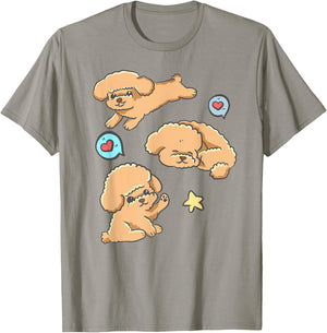 Poodle Puppy Dog - Cute Kawaii Anime Kawaii Japan Men Women Kids T-Shirt - T-Shirt | Sand