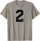 Distressed Black Sports Team Number #2 T-Shirt - T-Shirt | Sand