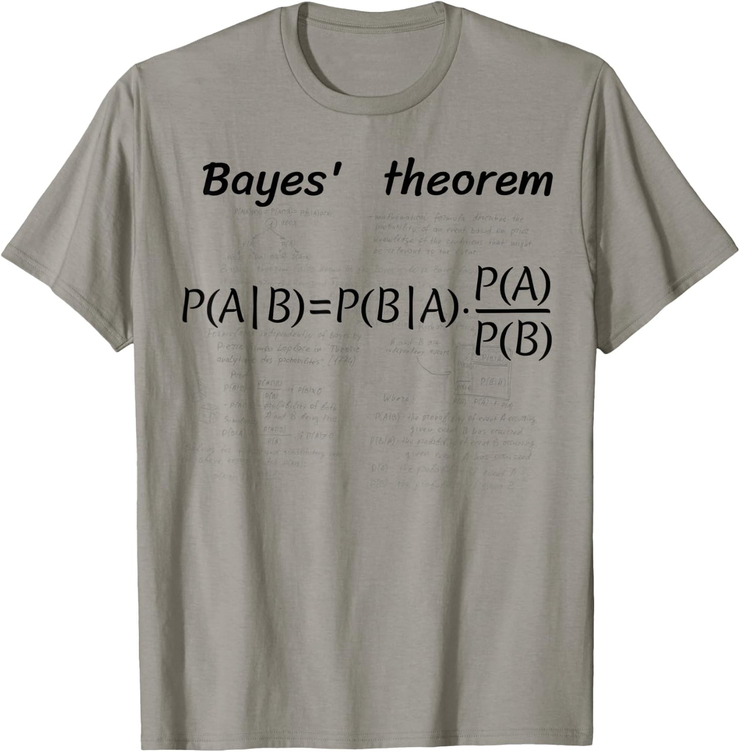 Design with Bayes' theorem T-Shirt - T-Shirt | Sand