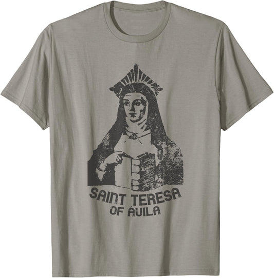 Saint Teresa of Avila Women Doctors of the Church Catholic T-Shirt - T-Shirt | Sand
