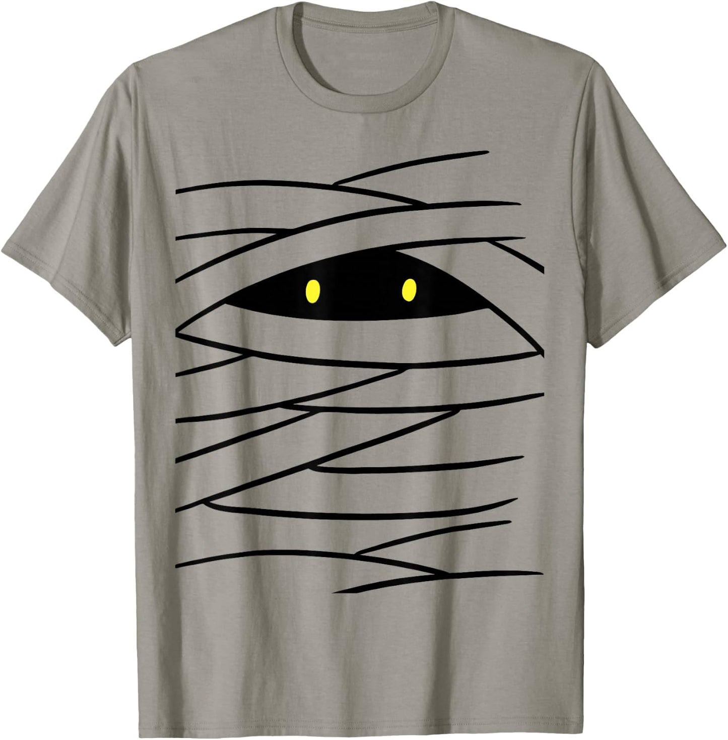 Mummy Costume Easy Haloween Funny Boy Wrap Face Monster Eyes T-Shirt - T-Shirt | Sand