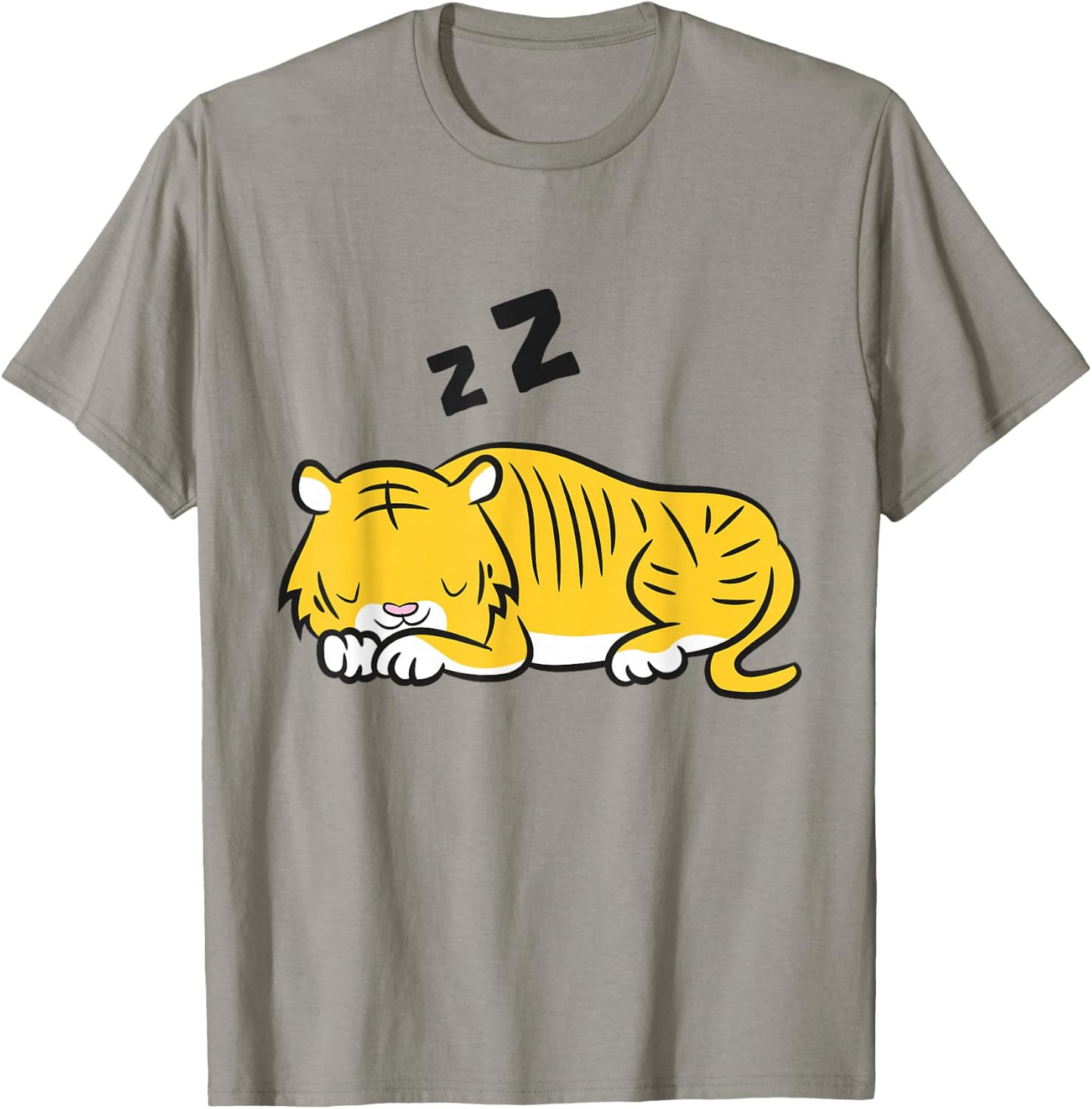 Sleeping Tiger Cute Tiger Pajamas Tiger T-Shirt - T-Shirt | Sand