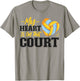Volleyball Player Team My Heart Is On That Court T-Shirt - T-Shirt | Sand