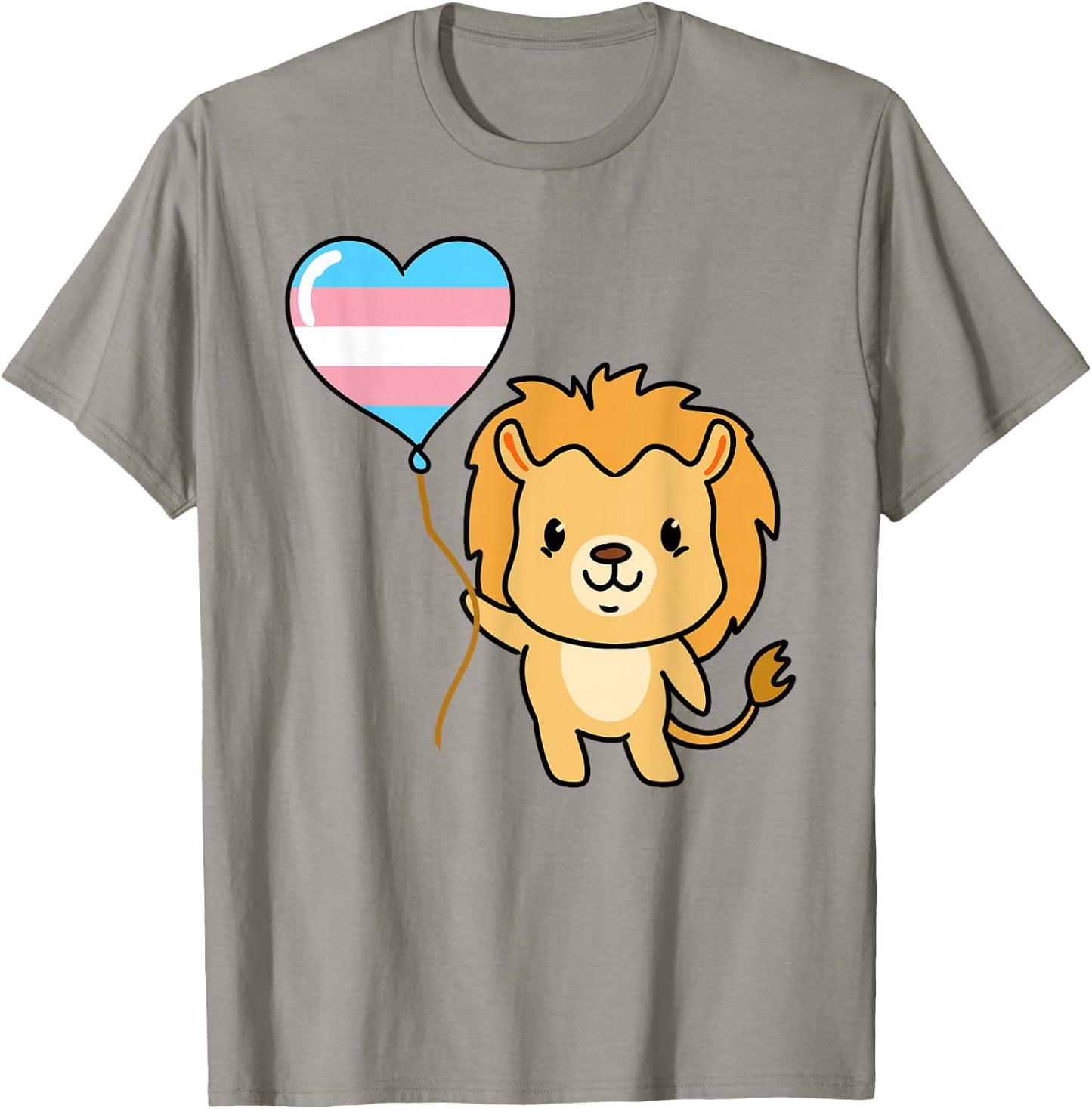 Lion Balloon Trans Pride T-Shirt - T-Shirt | Sand