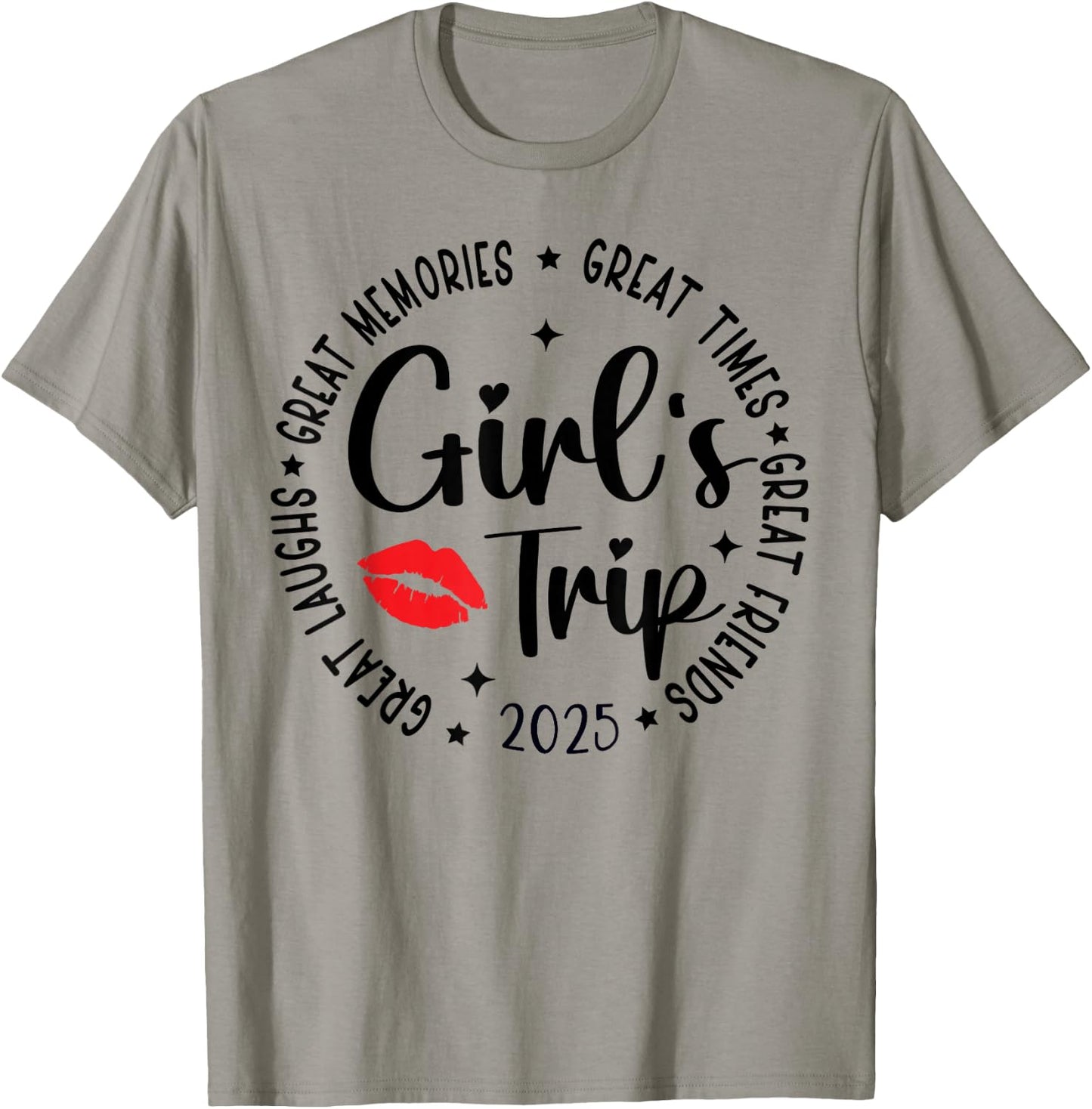 Girls Trip 2025 Weekend Vacation Matching Group T-Shirt - T-Shirt | Sand