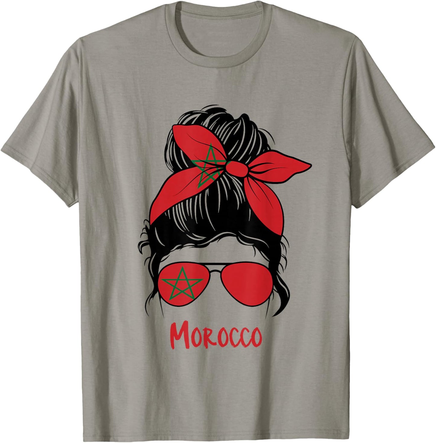 Morocco Girl Moroccan Girl Morocco Woman Flag T-Shirt - T-Shirt | Sand