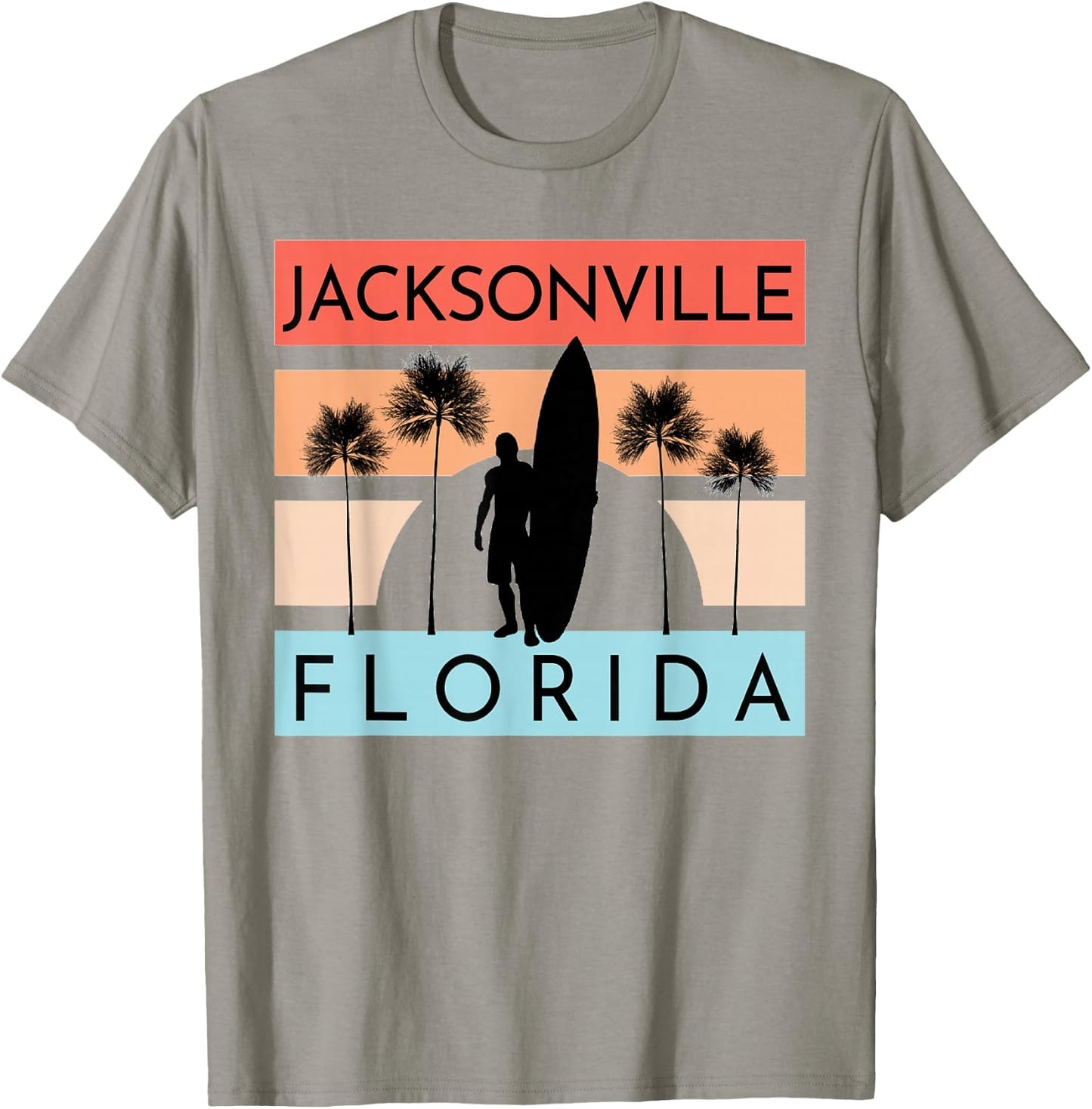 Jacksonville Florida Beach Surfing Summer Vacation T-Shirt - T-Shirt | Sand